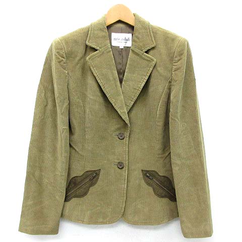 ミス アシダ Miss Ashida コーデュロイ テーラード ジャケット 2b ベージュ 7 美品 レディース 013 ベクトルパーク