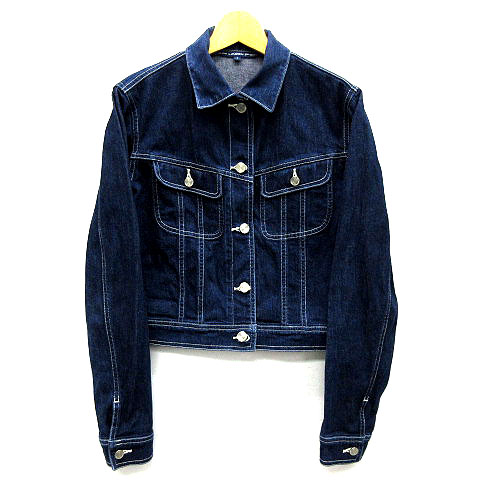ラルフローレン Ralph Lauren Sport デニム ジャケット Gジャン ショート丈 メタルボタン 長袖 インディゴ 7 美品 レディース 013 ベクトルパーク