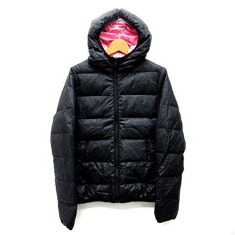 アンドバイピー ディー ピンキー ダイアン By P D リバーシブル ライト ダウンジャケット フード ジップアップ ブラック ピンク 38 軽量 レディース 013 ベクトルパーク