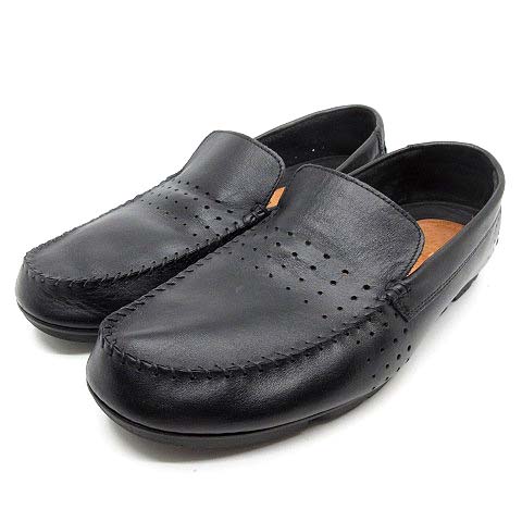 クラークス Clarks Trigenic モカシン スリッポン パンチング レザー ローファー シューズ ブラック 黒 Us10 約27cm メンズ 013 ベクトルパーク