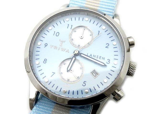 トリワ Triwa ランセン クロノ Lansen Chrono Sky 腕時計 クォーツ スカイブルー 電池交換済み メンズ 013 ベクトルパーク