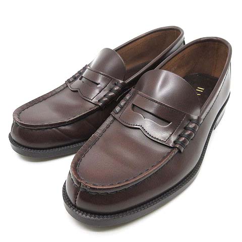 ハルタ Haruta コインローファー ペニーローファー レザー 906 ダークブラウン 25 5cm 通学 通勤 美品 メンズ 013 ベクトルパーク