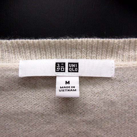 ユニクロ Uniqlo カシミヤ Vネック セーター 長袖 ニット オフホワイト 白 M 美品 レディース 013 ベクトルパーク