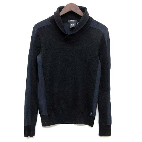 アルマーニエクスチェンジ A X Armani Exchange ショールカラー ニット セーター メリノウール 長袖 バイカラー ブラック ネイビー 黒 紺 Xs メンズ 013 ベクトルパーク アルマーニエクスチェンジ A X Armani Exchange ショールカラー ニット セーター メリノウール 長袖 バイカラー ブラック ネイビー 黒 紺 Xs メンズ 013 ベクトルパーク