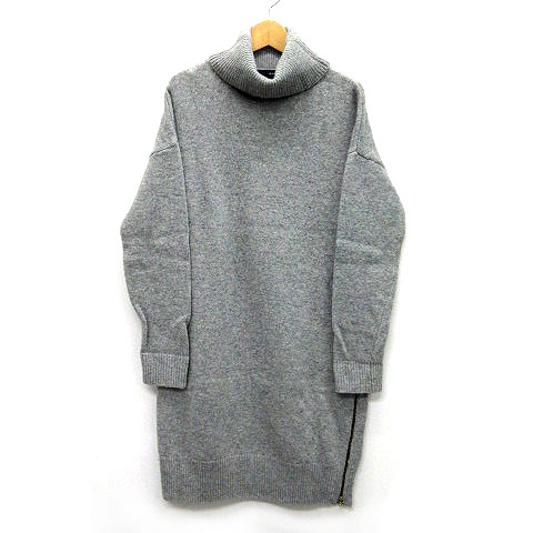 イエナ スローブ Iena Slobe タートルネック ニット ワンピース 膝丈 サイドジップ 長袖 グレー レディース 013 ベクトルパーク