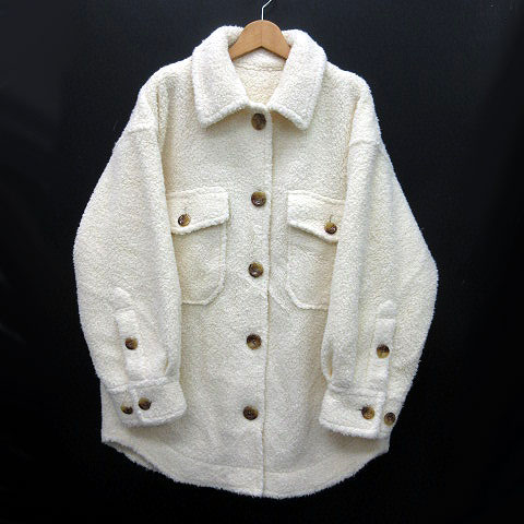 フレイアイディー FRAY I.D ウール ボア シャツ ジャケット オーバー  