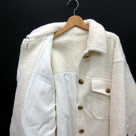 フレイアイディー FRAY I.D ウール ボア シャツ ジャケット オーバー  