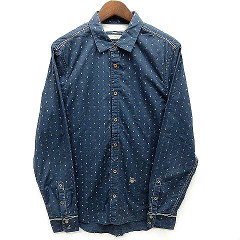 ディーゼル Diesel マリン ドット シャツ 長袖 ストレッチ コットン 総柄ブルー 青 M メンズ 013 ベクトルパーク ディーゼル Diesel マリン ドット シャツ 長袖 ストレッチ コットン 総柄ブルー 青 M メンズ 013 ベクトルパーク
