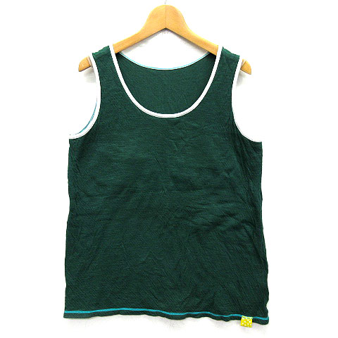 アオ代官山 Salvia Ao Daikanyama タンクトップ おうちトップス 二重の天竺ガーゼ グリーン 緑 M レディース 013 ベクトルパーク