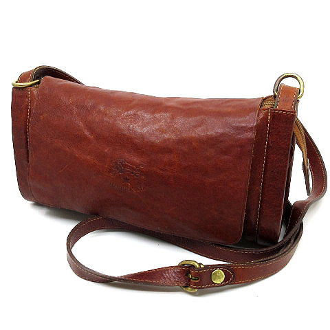 イルビゾンテ Il Bisonte クロスボディ ショルダーバッグ 牛革 レザー 斜め掛け 赤茶 レッドブラウン レディース 013 ベクトルパーク