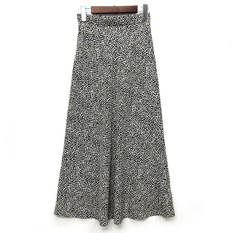 ココディール Coco Deal バイアス フレア スカート ロング丈 オフホワイト ブラック 1 19年 美品 レディース 013 ベクトルパーク