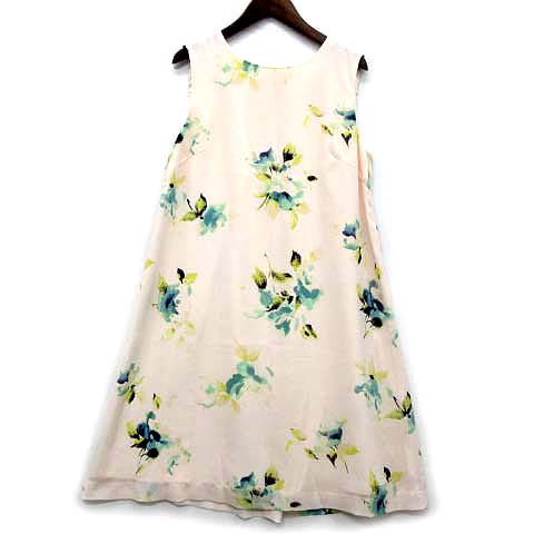 ビス Vis バックギャザー フラワー ワンピース ノースリーブ 膝丈 ピンク F 美品 Bve1643 レディース 013 ベクトルパーク