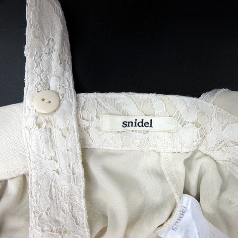 スナイデル snidel 総レース サロペット オーバーオール オフ