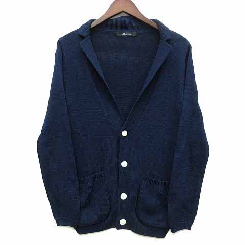 ジョンブル Johnbull ニット ジャケット カーディガン 長袖 コットン ネイビー 紺 S メンズ 013 ベクトルパーク