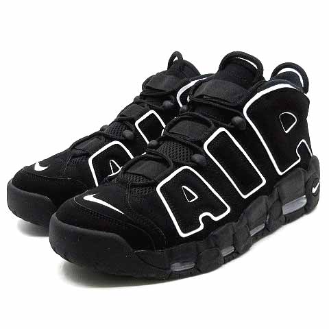 ナイキ Nike エア モア アップテンポ Air More Uptempo スニーカー 002 ブラック 黒 28 5cm 美品 メンズ 013 ベクトルパーク