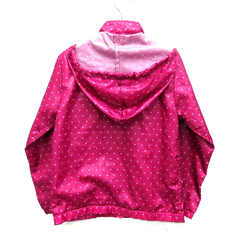 サムシング Something ドット レイン ジャケット ジャンパー フード付き 雨具 ジップアップ 刺繍 長袖 ピンク 1 キッズ 013 ベクトルパーク