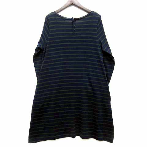 ショコラフィネローブ Chocol Raffine Robe ボーダー ワンピース 長袖 Aライン 膝丈 ネイビー 紺 レディース 013 ベクトルパーク ショコラフィネローブ Chocol Raffine Robe ボーダー ワンピース 長袖 Aライン 膝丈 ネイビー 紺 レディース 013 ベクトルパーク