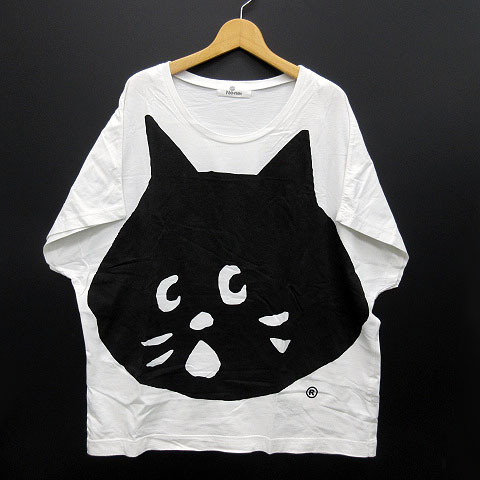 ネネット Ne-net にゃー ビッグ Tシャツ オーバーサイズ 猫 プリント 
