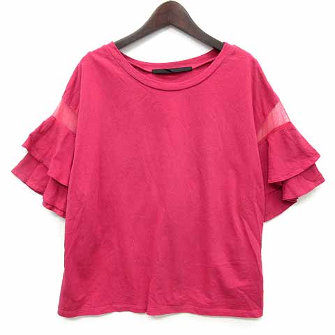 ケービーエフプラス Kbf アーバンリサーチ チュール切り替え カットソー Tシャツ 半袖 ティアード ショッキングピンク F Kp85 21t005 レディース 013 ベクトルパーク