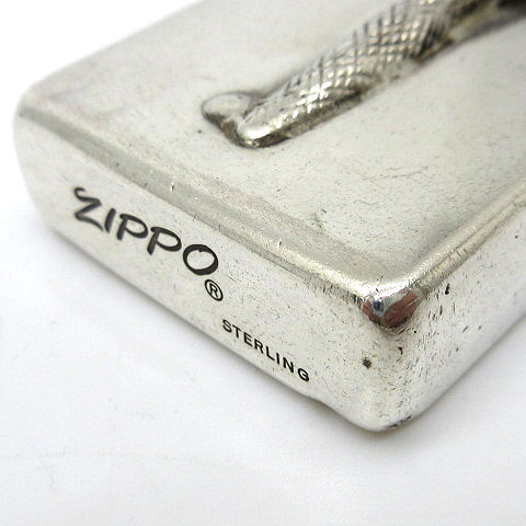 ジッポー ZIPPO 80s スターリングシルバー 立体 スネーク ヘビ オイル 
