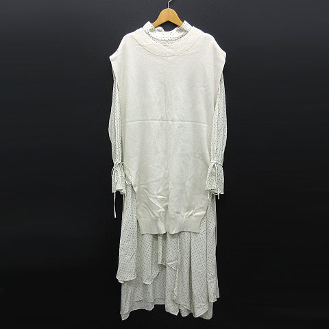 スナイデル SNIDEL ベスト セット ワンピース ロングニット ドット  