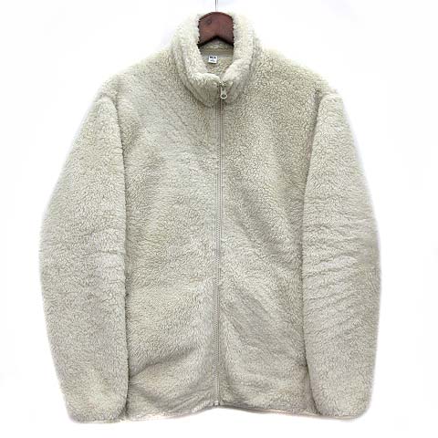 ユニクロ Uniqlo ファーリー フリース フルジップ ジャケット アイボリー 白 M メンズ 013 ベクトルパーク