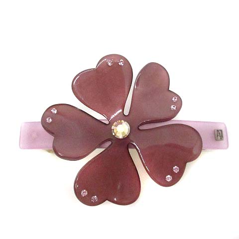 アレクサンドルドゥパリ Alexandre De Paris フラワー バレッタ 髪留め パープル 紫 フランス製 レディース 013 ベクトルパーク