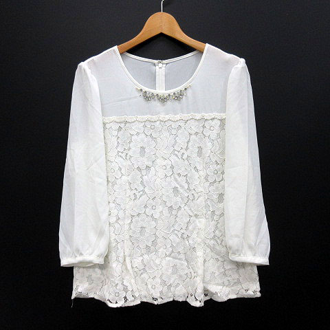 レッセパッセ LAISSE PASSE シアージョーゼット ブラウス プルオーバー 