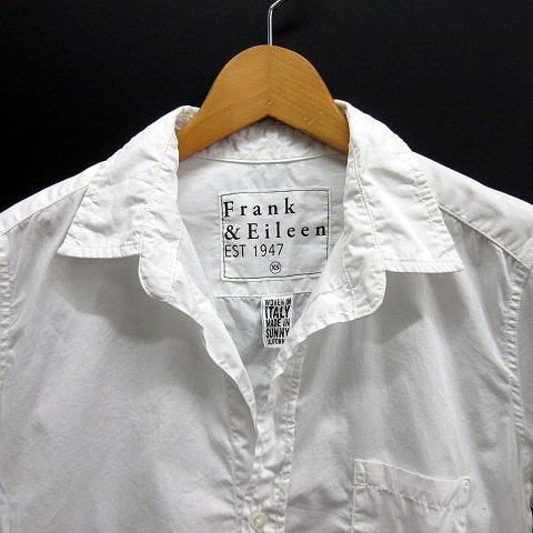フランクアンドアイリーン コットン シャツ ブラウス 白ホワイト