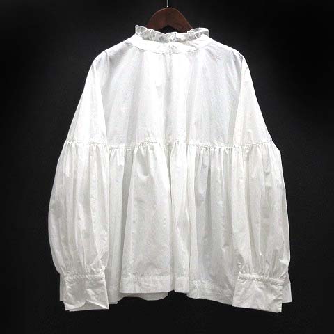ネストローブ nest Robe フリルカラー ギャザー ブラウス 長袖 01211 
