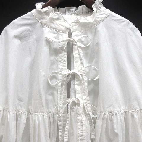 ネストローブ nest Robe フリルカラー ギャザー ブラウス 長袖 01211 