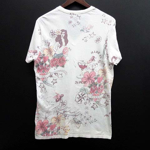 グッチ GUCCI マーメイド タトゥー Vネック Tシャツ カットソー 半袖 