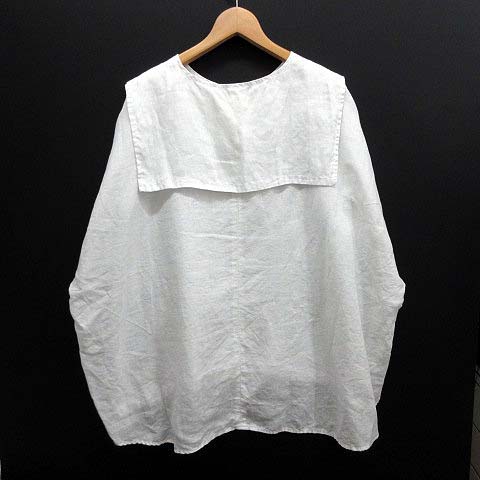 ネストローブ nest Robe リネン つけ襟 ブラウス 半袖 ワイド 
