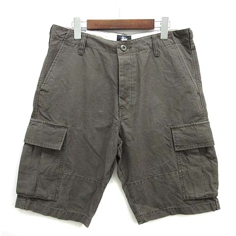 ステューシー Stussy チノ カーゴ ショーツ ショートパンツ ハーフパンツ カーキ 緑 32 メンズ 013 ベクトルパーク
