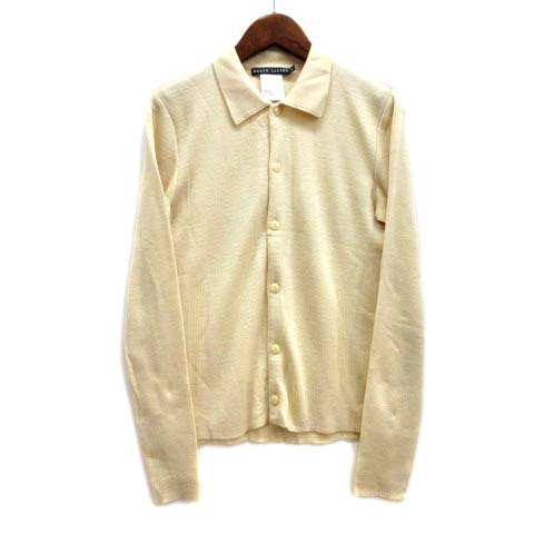 ラルフローレン Ralph Lauren 襟付き ニット セーター シャツ 長袖 ウール シルク アイボリー M レディース 013 ベクトルパーク
