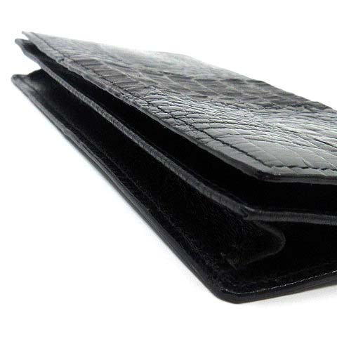 ビバリー BEVERLY クロコ ワニ革 背革 ホーンバック 二つ折り 長財布  