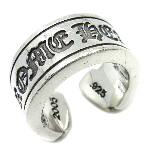 クロムハーツ CHROME HEARTS CHスクロール ラベル ラージ リング 指輪 