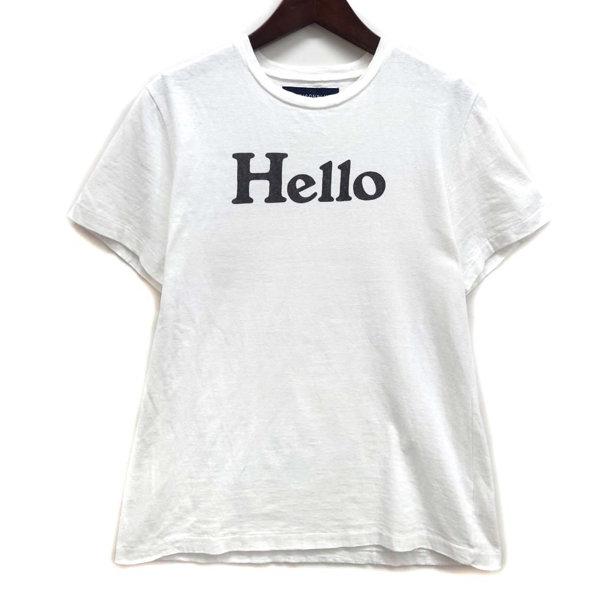 マディソンブルー MADISONBLUE HELLO CREW NECK TEE Tシャツ 半袖 白 