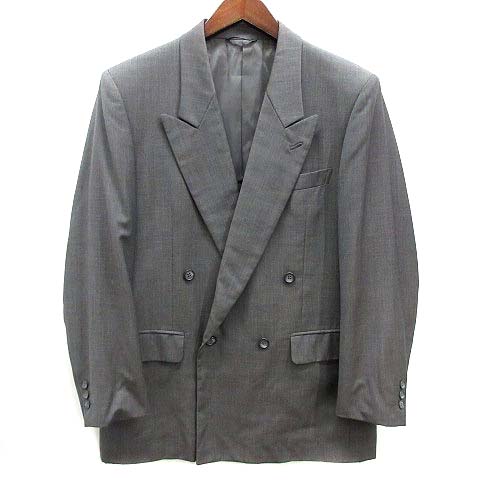 LANVIN グレー ダブルブレスト テーラードジャケット LANVIN ランバン ダブルブレストテーラードジャケット グレー