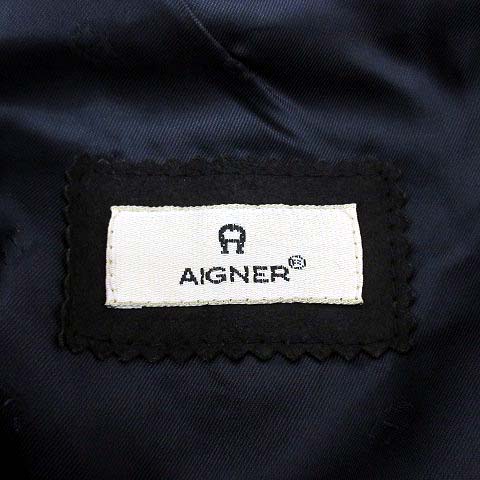 アイグナー AIGNER スウェード レザー ジレ ベスト ブラウン 茶 48 