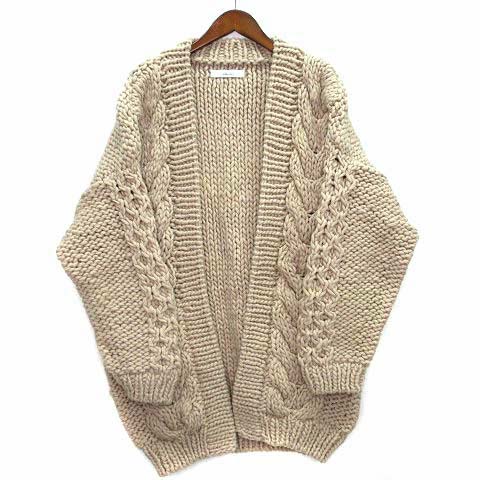 アリュメール Allumer ハンドニット カーディガン ボタンレス  