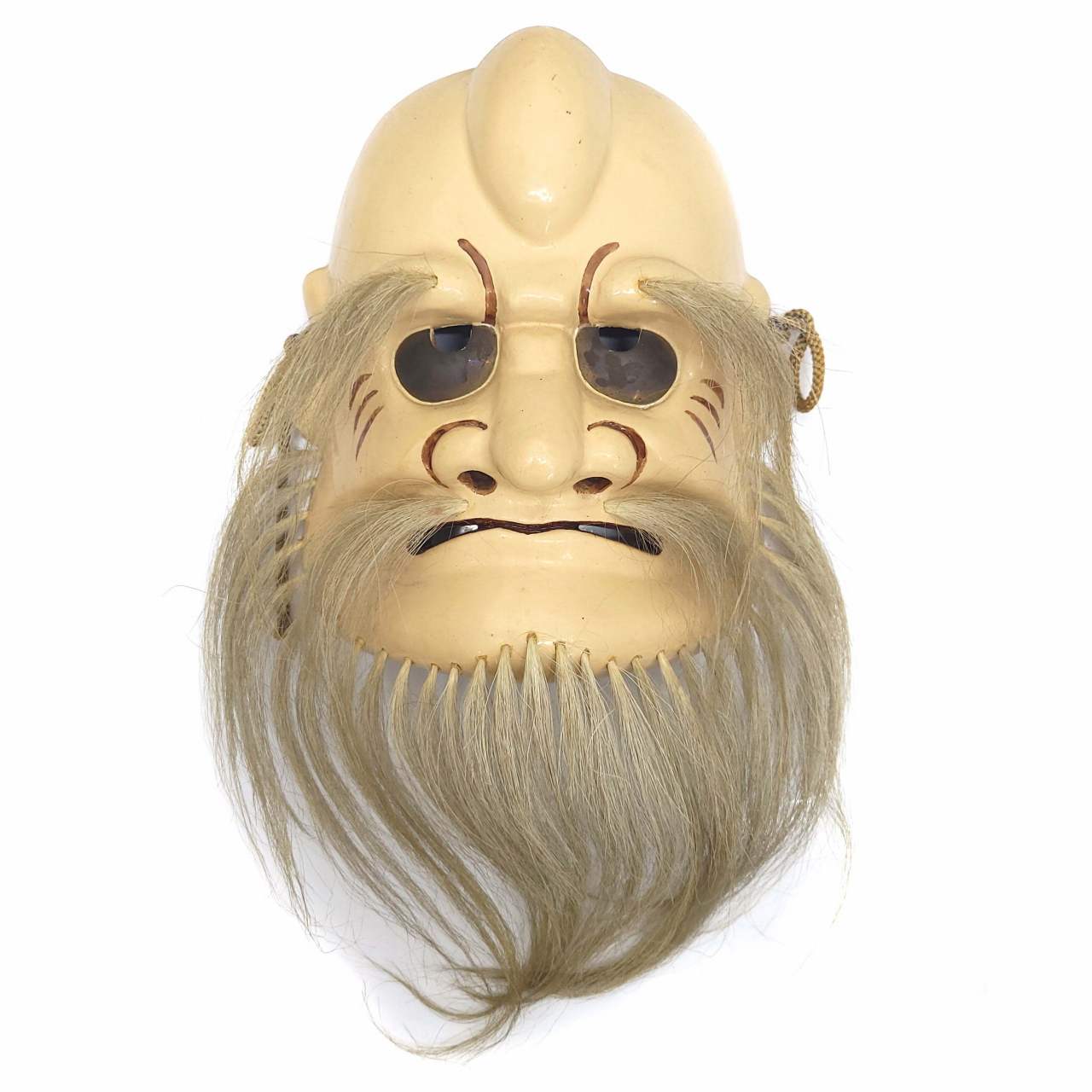 備中神楽 神楽面 お面 能面 思金神 思兼命 おもいかねのかみ 木彫り  