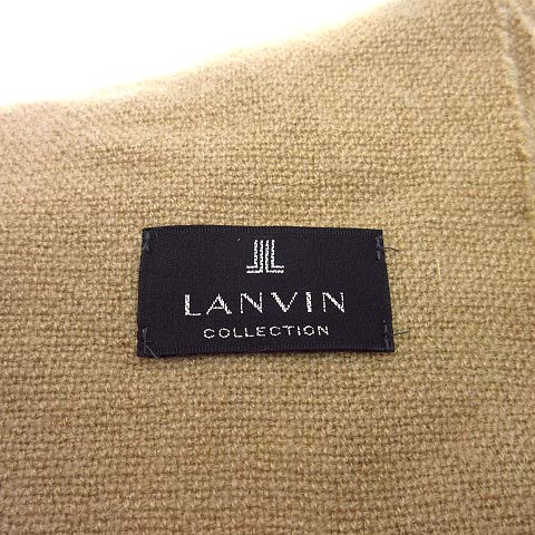 ランバン LANVIN カシミヤ100% 大判 ストール マフラー 無地 ブラウン ランバン LANVIN カシミヤ100% 大判 ストール マフラー 無地 ブラウン