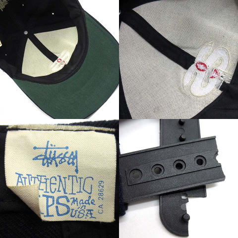 ステューシー OLD STUSSY オールド CAP ストック リンク ダブルロゴ 