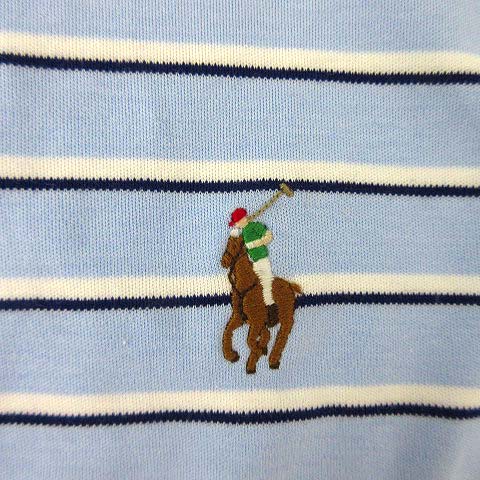✨新品✨ポロラルフローレン　リブポロ　ボーダー半袖 POLO RALPH LAUREN 半袖 ボーダー ポロシャツ XL ネイビー