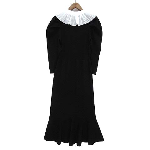 スナイデル SNIDEL 2021AW プリーツカラー ニット ワンピース ロング丈  