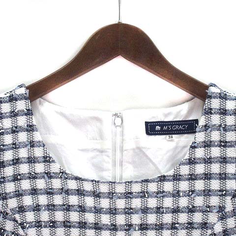 エムズグレイシー M'S GRACY テープヤーン ツイード ノースリーブ