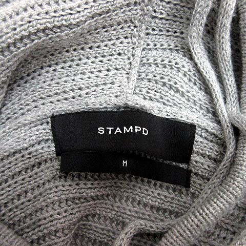 スタンプド STAMPD オーバーサイズ ニット ロング パーカー 長袖 プル 