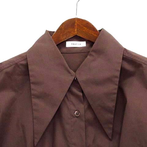 フレイアイディー FRAY I.D 2021AW ロングポイント カラー シャツ 