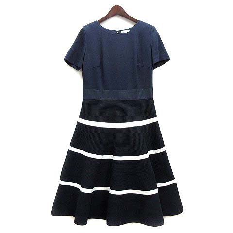 未使用品 トゥービーシック TO BE CHIC ボーダー ニット ドッキング 